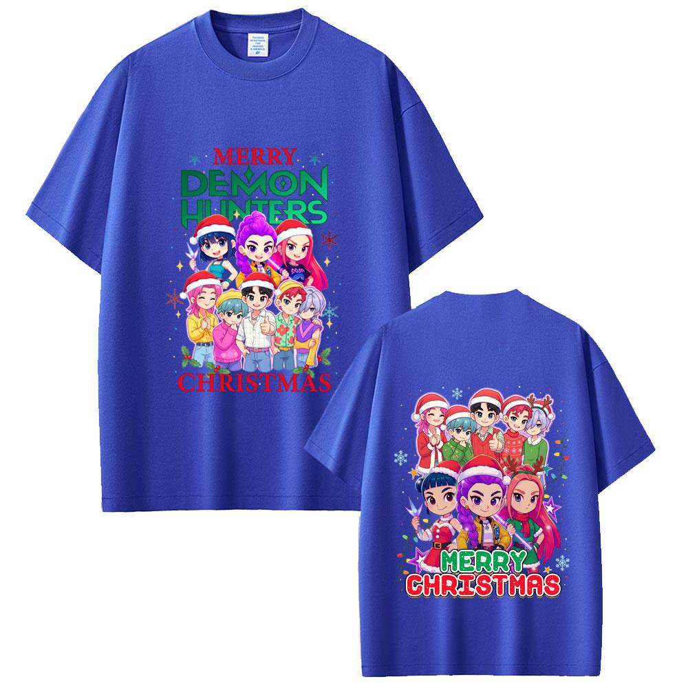 Kpop Demon Hunters Christmas Cartoon Children's 3D Printed Casual Short Sleeve Summer Comfortable Soft Children's T-Shirt