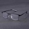 Alloy Business Reading Glasses For Men Blue Light Blocking Computer Lenses Retro Hyperopia Prescription Eyeglasses +100