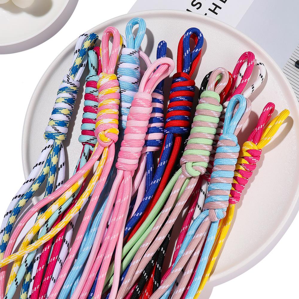 Colorful Nylon Woven Pendant Rope Charms for Large Hole Beads Make Chain Pendant Jewelry Accessories