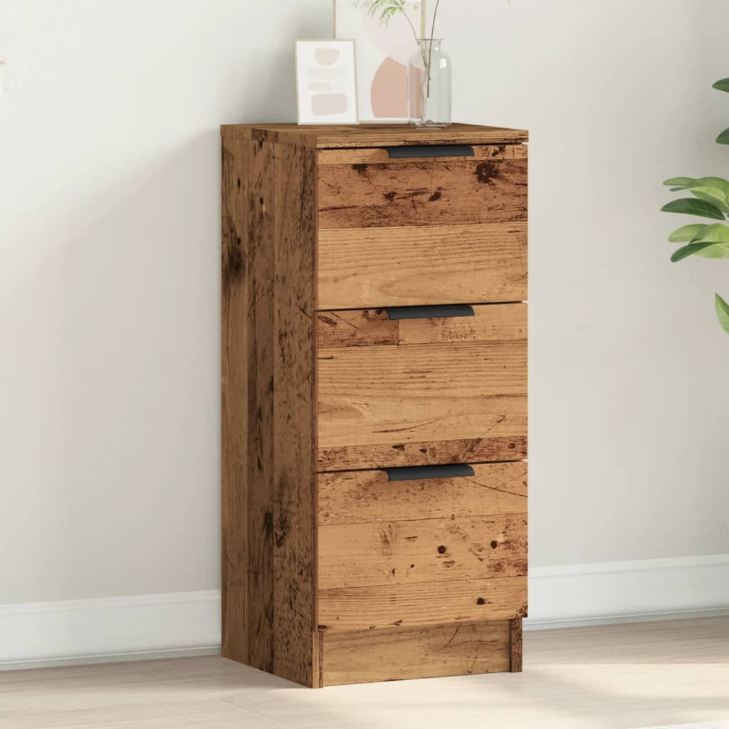 Sideboard Rustic Wood Look 30 x 30 x 70 cm Engineered Wood