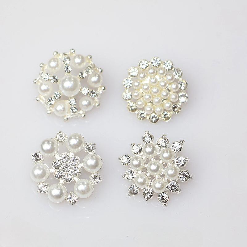 10Pcs Korean Ladylike Pearl Rhinestones Buttons Suit Knitted Sweater Cardigan Craft Button Women's Clothing Sewing Accessories
