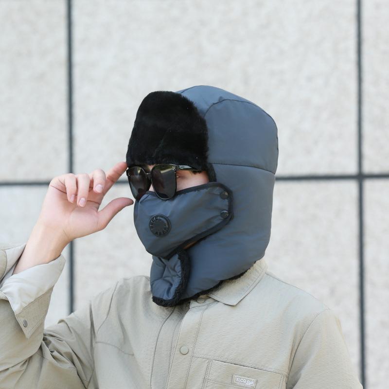 Winter velvet thickened cycling warm hat windproof cold breathable cotton hat outdoor ski hat