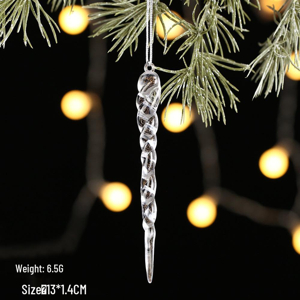 Transparent Icicle Snowflake Beaded Curtain - Acrylic Christmas Tree Ornament