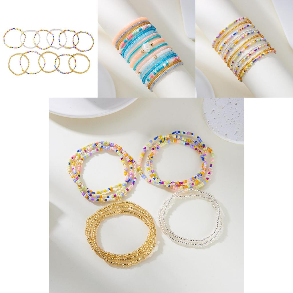 Elegant Shellaccented Beaded Bracelets With Electroplated Finish For Women Gift