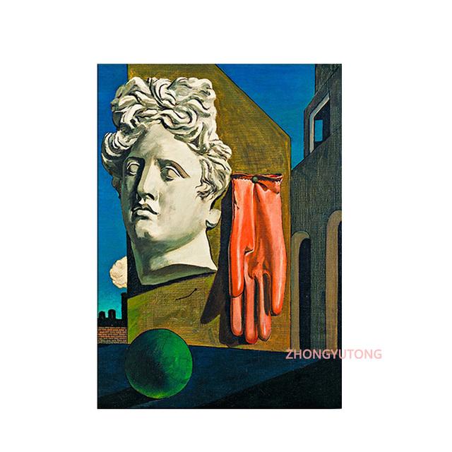 

Картина на холсте, настенные художественные постеры, Джорджио Де Кирико, Песня о любви, модульная картина, современная гостиная, домашний декор, рамка 20*40cm