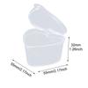 20pcs Transparent Love Shape Seasoning Box with Hinged Lids Pigment Paint Box  Takeout Package