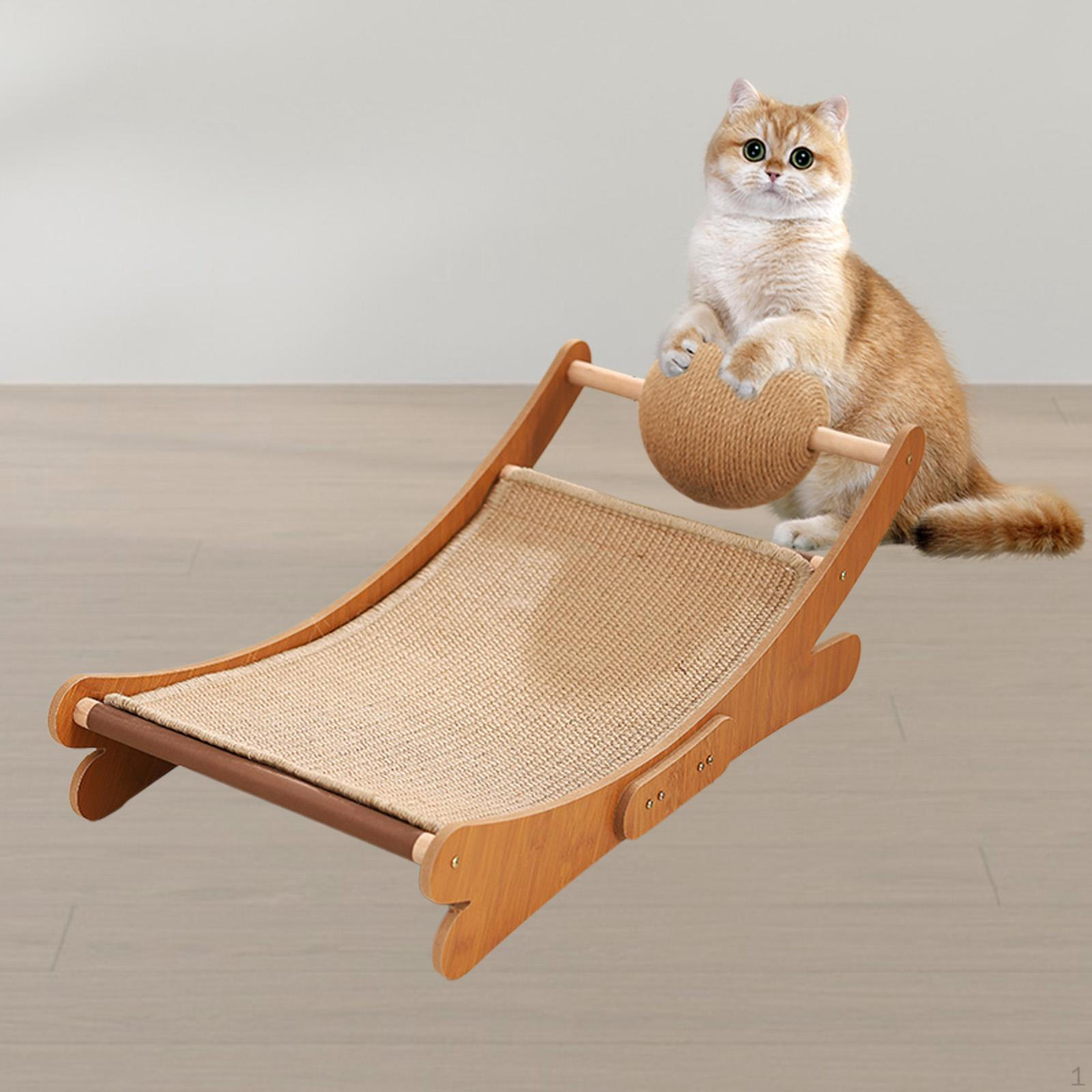 

Кровать-когтеточка для кошек для домашней мебели, мини-пляжное кресло для питомца с шариком для царапания Sisal