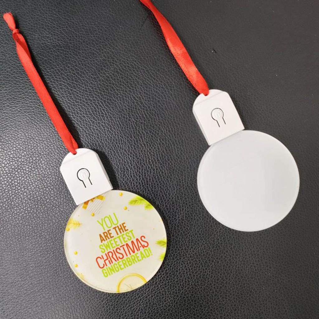 DIY Acrylic Christmas Ornament with LED Light Customizable Sublimation Crafts Sublimation Ornament Blanks Pendants