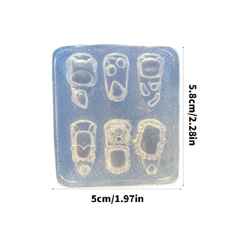 Themed Nail Art Silicone Mold Reusable Tool For 3D Gel Designs And Handmade Jewelry