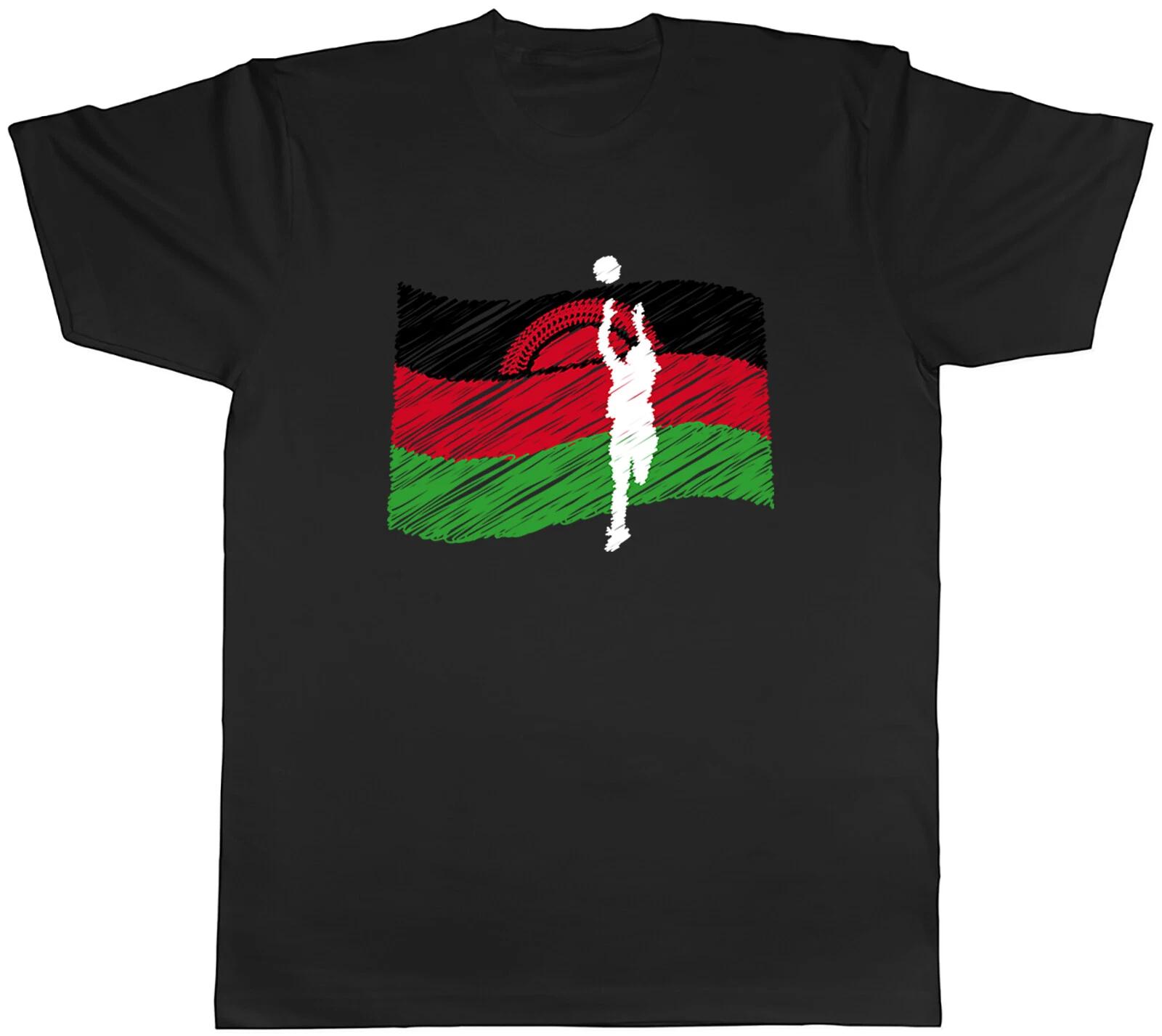 Netball Malawi Flag Mens Unisex T-Shirt Tee S