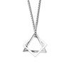 Geometric Triangle Square Combination Titanium Steel Hip-Hop Necklace Men'S Trendy Handsome Soil Cool Simple Pendant Accessories