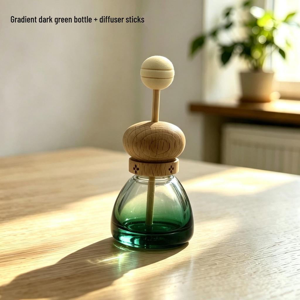 Cute Snowman Glass Diffuser Bottle, Mini Essential Oil Ornament, Creative Desktop Decor, Customizable with Logo