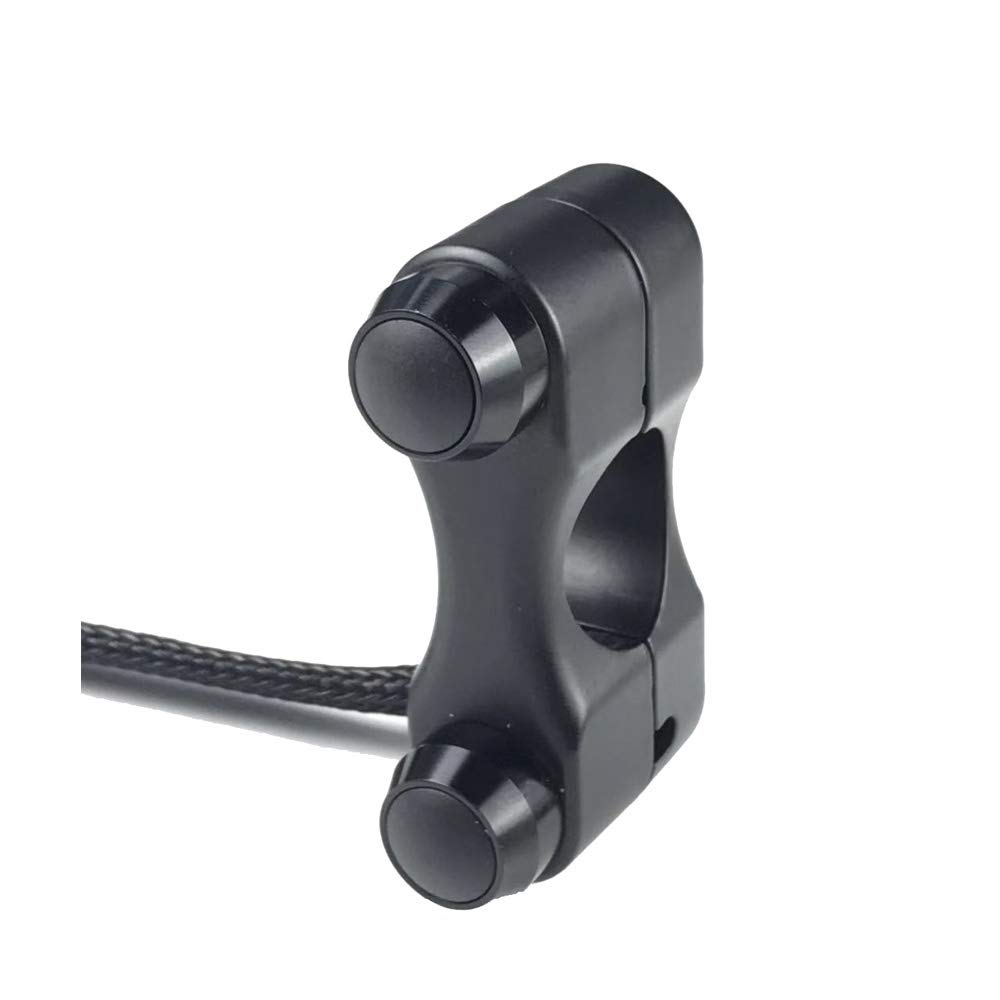 RAYANA 7/8" ATV Motorcycle Handlebar Control Switch ON Off Horn Push Button Switch 22mm (Color : Black, Size : Momentary-Latching)