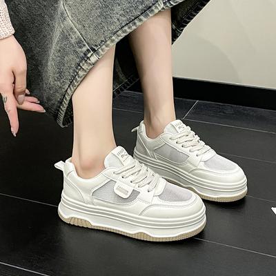 Casual Sports Sneakers Modieuze Witte Schoenen Nieuwe Zomer Koreaanse Versie Mesh Dikke zool Platform Schoenen voor Dames