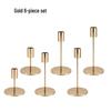 European Style Gold Iron Art Metal Candlestick Ornament