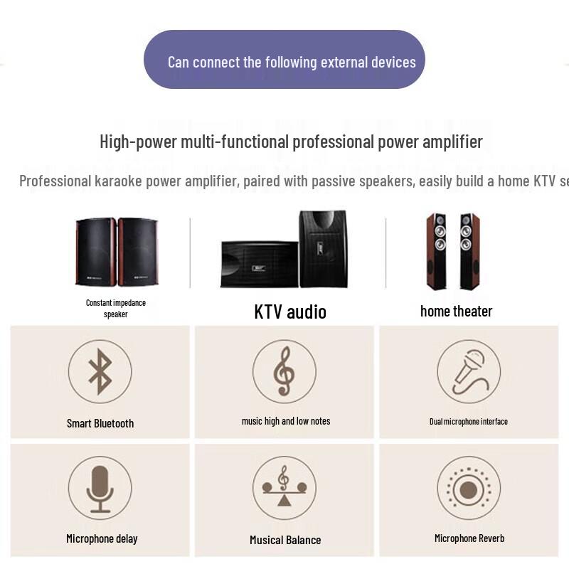 SAST D60 Bluetooth Home KTV Power Amplifier CN Plug (adapter Included)