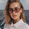 Ruiao Women Small Square Sunglasses Retro Fashion UV400 Sun Glasses for Women Luxury Brand Designer Eyewear Female Shades