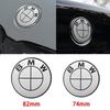7 New BMW Badge Logo Front and Rear Logos 82mm 74mm  4 68mm Wheel Covers+46mm Steering Stickers Complete Car Badge Kit.