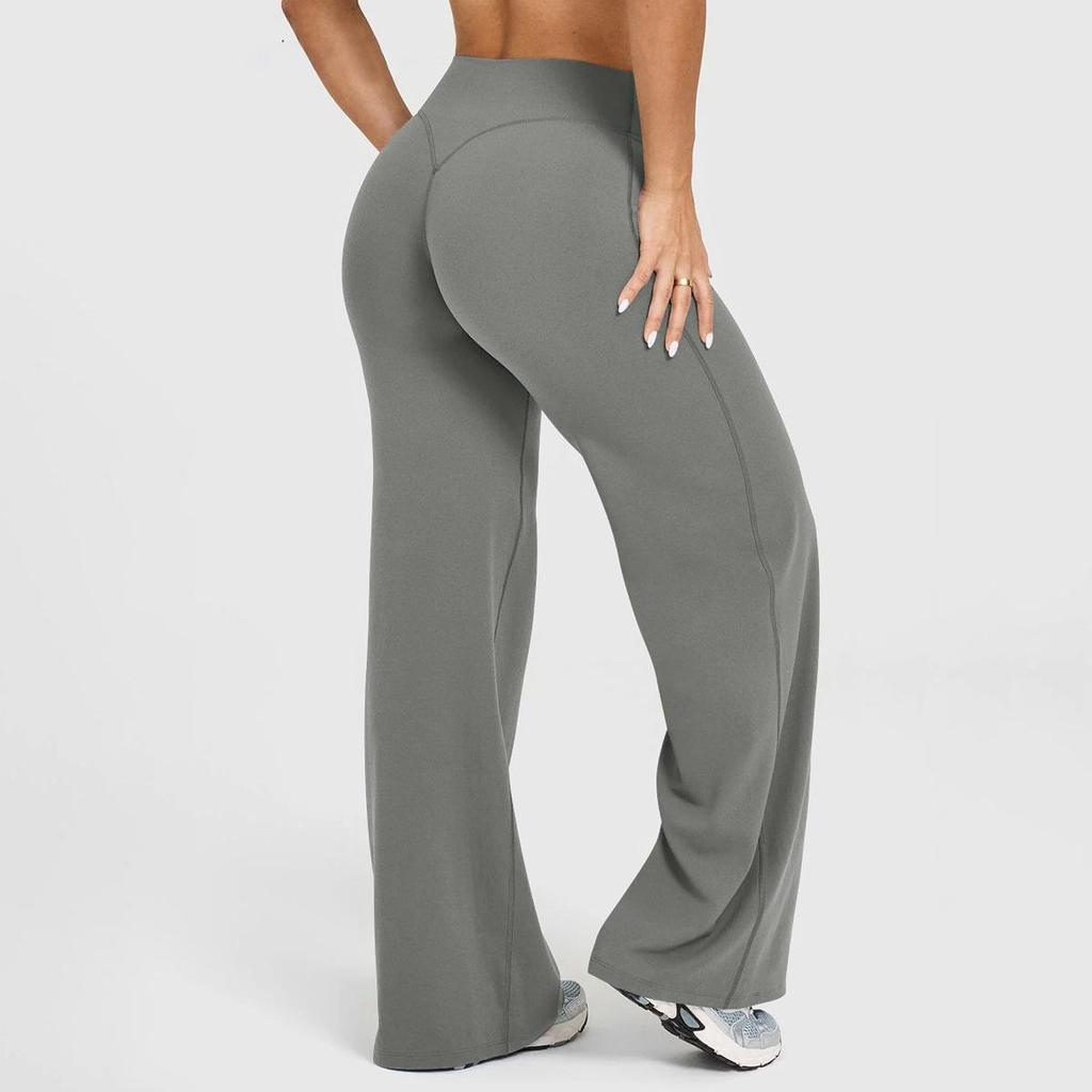 Women's High-Waist Wide-Leg Yoga Pants - Loose Fit, No Visible Lines, Ideal for Outdoor Activities