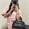 Miu Miao's Cowhide Shell Bag 25 Portable Single-shoulder Cross-shoulder Female All-matching 21cm Bowling