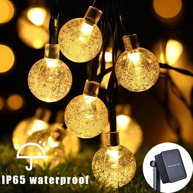 100LED 12M IP65 WaterproofString Light Outdoor Solar Fairy Lights Garland Christmas Decoration Wedding Lamp Garden
