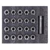 1 2‑20 Lug Nuts Socket Kit 304 Stainless Steel Heated Treatment High Strength Universal