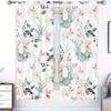 2pc Nordic style floral pattern curtains   polyester fabric   machine washable   suitable for bedroom and living room decoration