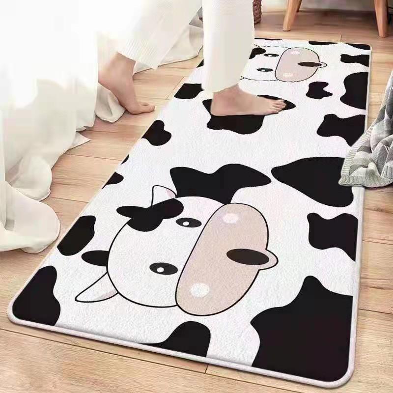 Absorbent Bath Mat Non-Slip Floor Rug Bathroom Kitchen Bedroom Entrance Soft Plush Carpet Cartoon Design