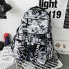 Spot Graffiti Streetwear Lightweight Backpack for Students & Casual Use