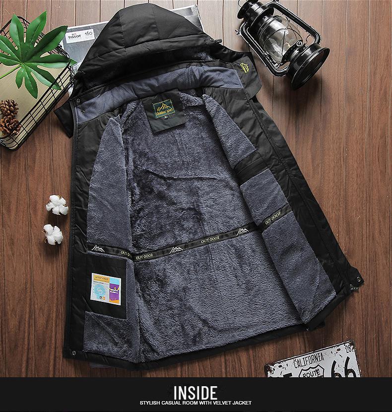 Men's Outdoor Winter Jackets: Thick, Velvet-Lined, Windproof, Waterproof, and Warm Mountaineering Jackets In Large Sizes.
