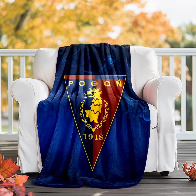 MKS Pogoń Szczecin Flannel Blanket Soft All-Season Throw, Design for Camping, Car Travel, Hiking Sofa, Bed, Office Perfect Gift for Parties