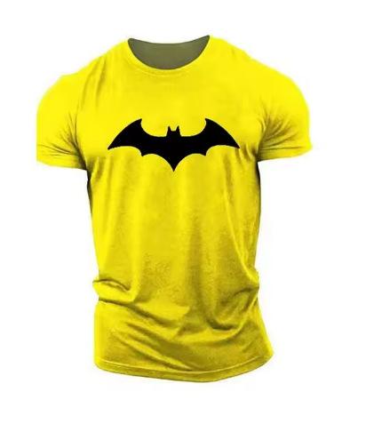 New Summer Fashion Men's Bat 3D Printed T-Shirt Casual O-Neck Men's Breathable Fitness Sports Short Sleeves Fast
