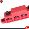5/16" Red 4 Post Busbar Bus Bar Power Distribution Block 12V 250A With Cover