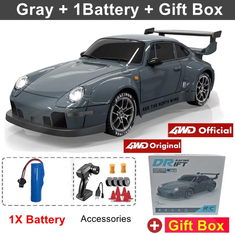 4Wd Rc Drift Car With Led Light 2.4G Radio 20Km/H High Speed Remote Control Racing Cars Vehicle Model Toy Gift For Boy Girl Kid