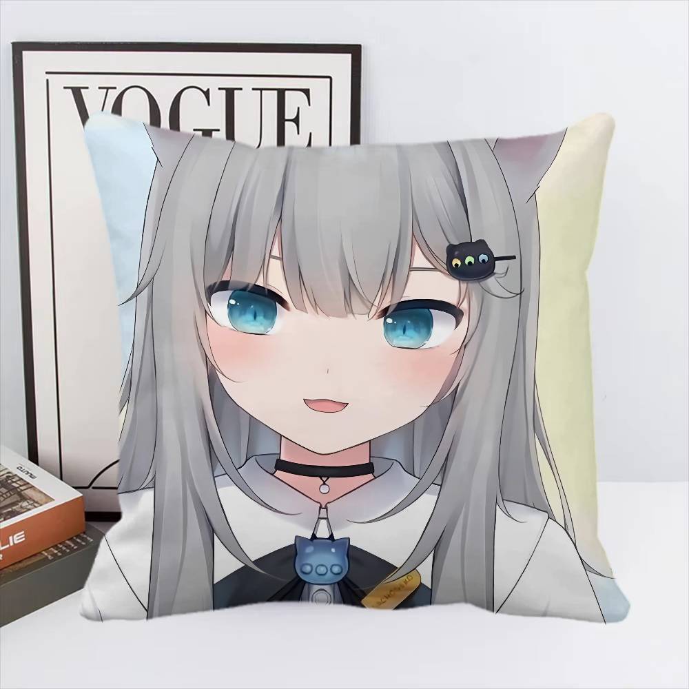 Cute NNachoneko Anime Girl Pillow Case Square Pillow Bedroom Sofa Leisure Comfort Cushion Car Home Decoration
