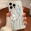 Mobile Phone Cases for iPhone 11 13 15 Pro Max 12 14 Pro Max Case iPhone 16 15 Plus 13 Pro 12 Frosted Texture Painted Cartoon Flowers