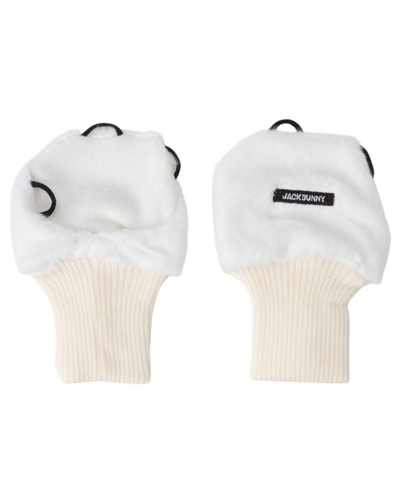 Jack Bunny Women's Fur Gloves (for both hands) / Golf Gloves / 262-5283062 030_White FR