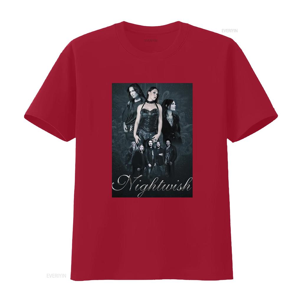 Nightwish Band Members Cotton Black T Shirt for Men in All Sizes vintage Washed Versatile Top For Everyday Wear