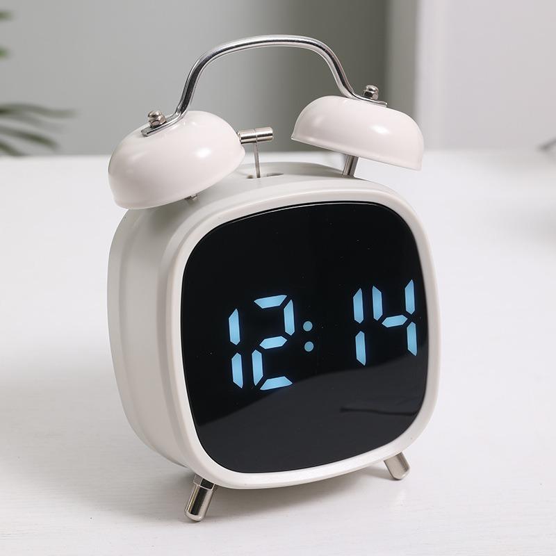 New Alarm Concise And Practic Clock Double Bell Super Loud for Heavy Sleepet Mode 12/24H Night Anti-disturb Table LED Clock