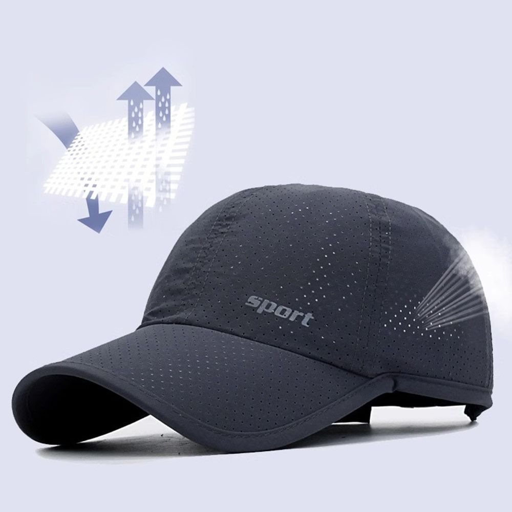 Breathable Mesh Baseball Cap Wide Brim Peaked Cap Casual Sunscreen Hat Outdoor Sports