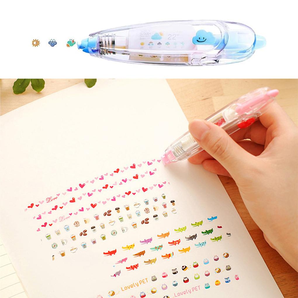 4x Cute Appearance Cartoon Decorative Tape Pen For DIY Decoration Nice Gift Cute Stationery Writing Tape Sticker Premium