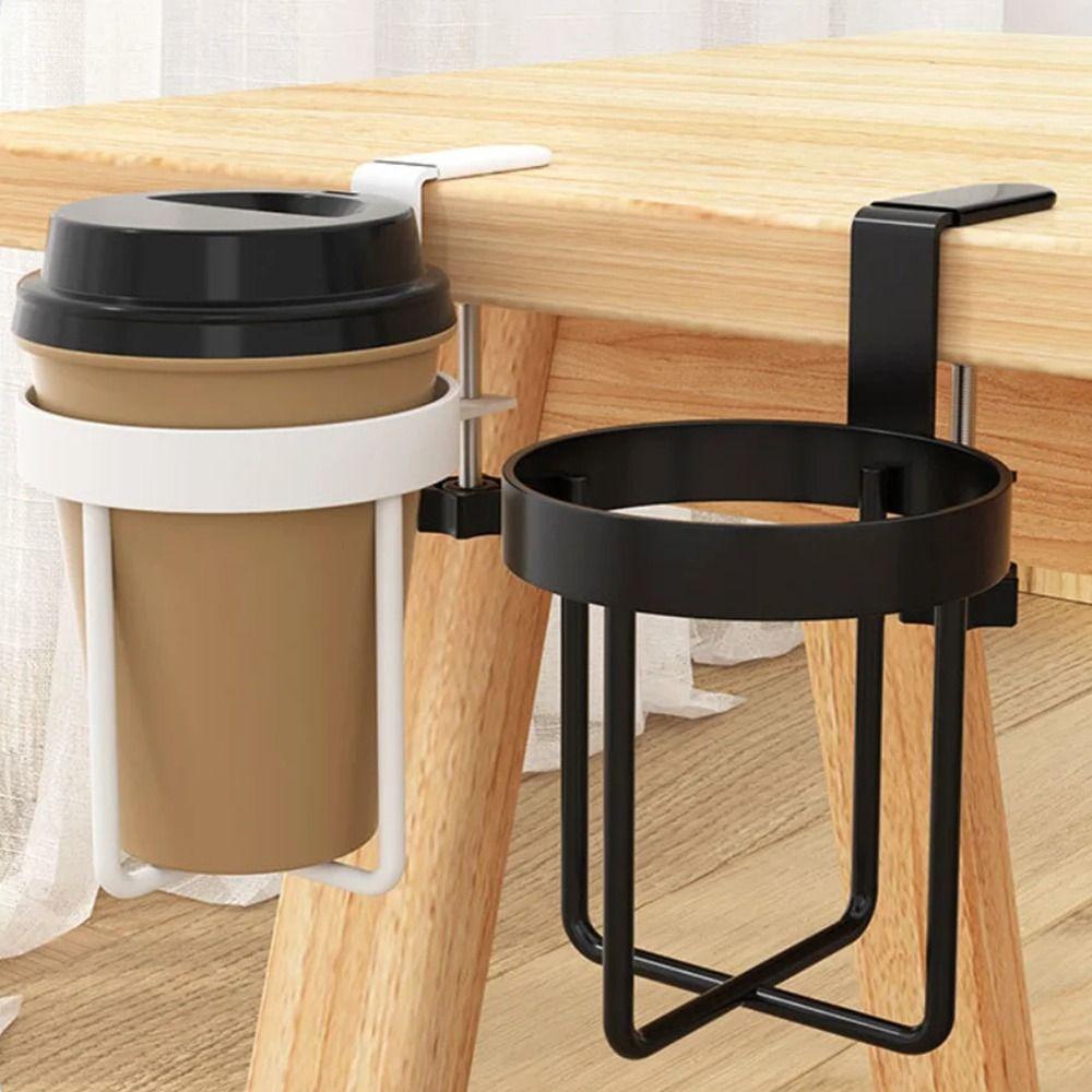 

Waterproof Clip-on Cup Holder Metal Cup Hanging Storage Holder Mug Floating Shelves Table чорний