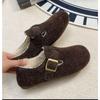 Fleece Outer Wear Fluffy Shoes Women's New Casual Flat Cotton Shoes Bag Head Slippers Winter Fashion Warm