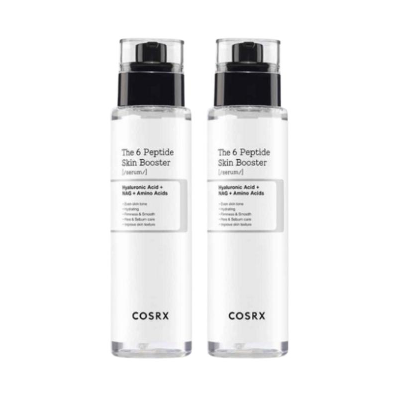 

COSRX The 6 Peptide Skin Booster Serum 150ml ×2 – Multi-Toning Hydration Booster, 6 Peptides for Smooth & Balanced Skin, Prep Essence for Layering 150ml ×2