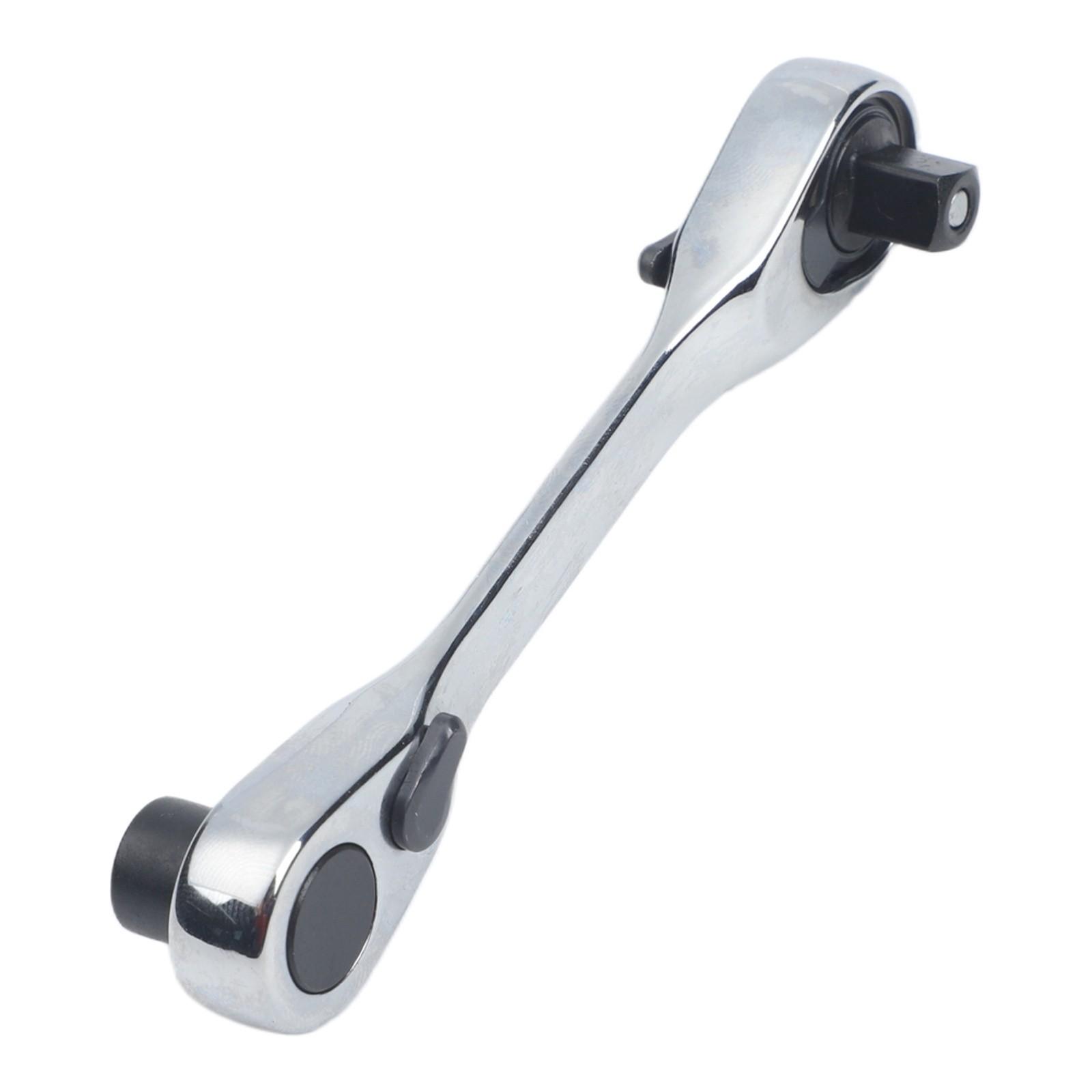 Chrome Vanadium 1/4 Inch Double Ended Ratchet Wrench 72 Tooth Quick Action