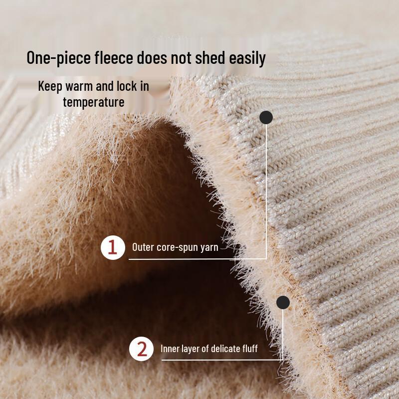 JEEP SPIRIT Men's Winter Fleece-Lined Pullover Sweater