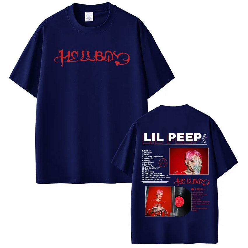 Rapper Lil Peep Crybaby Hellboy Tshirt Unisexs Women Clothing Fashion Hip Hop T Shirt  Oversized Short Sleeve TShirts