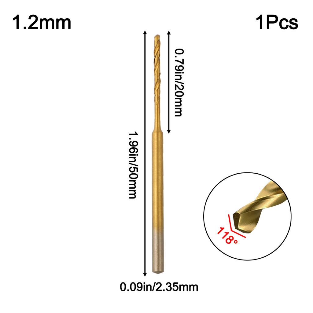 1 Pcs Drill Bit 0.6-2.2mm Tiny Drill Bit 2.35 Shank Engraving Bit Hole Drilling Tool Shank Wood Tools For Electric Drills