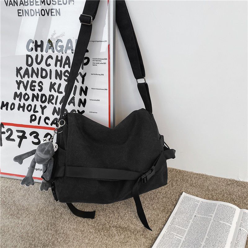 Canvas Crossbody Bags for Ladies Large Capacity Shoulder Bag Casual Girls Students School Bags Fashi Men Messenger Bag Satchel
