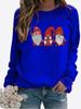 Women Winter Clothing Christmas Printed Casual Sweatshirt Long Sleeve Tops T-shirt Ladies Round Neck Pullover Sweater